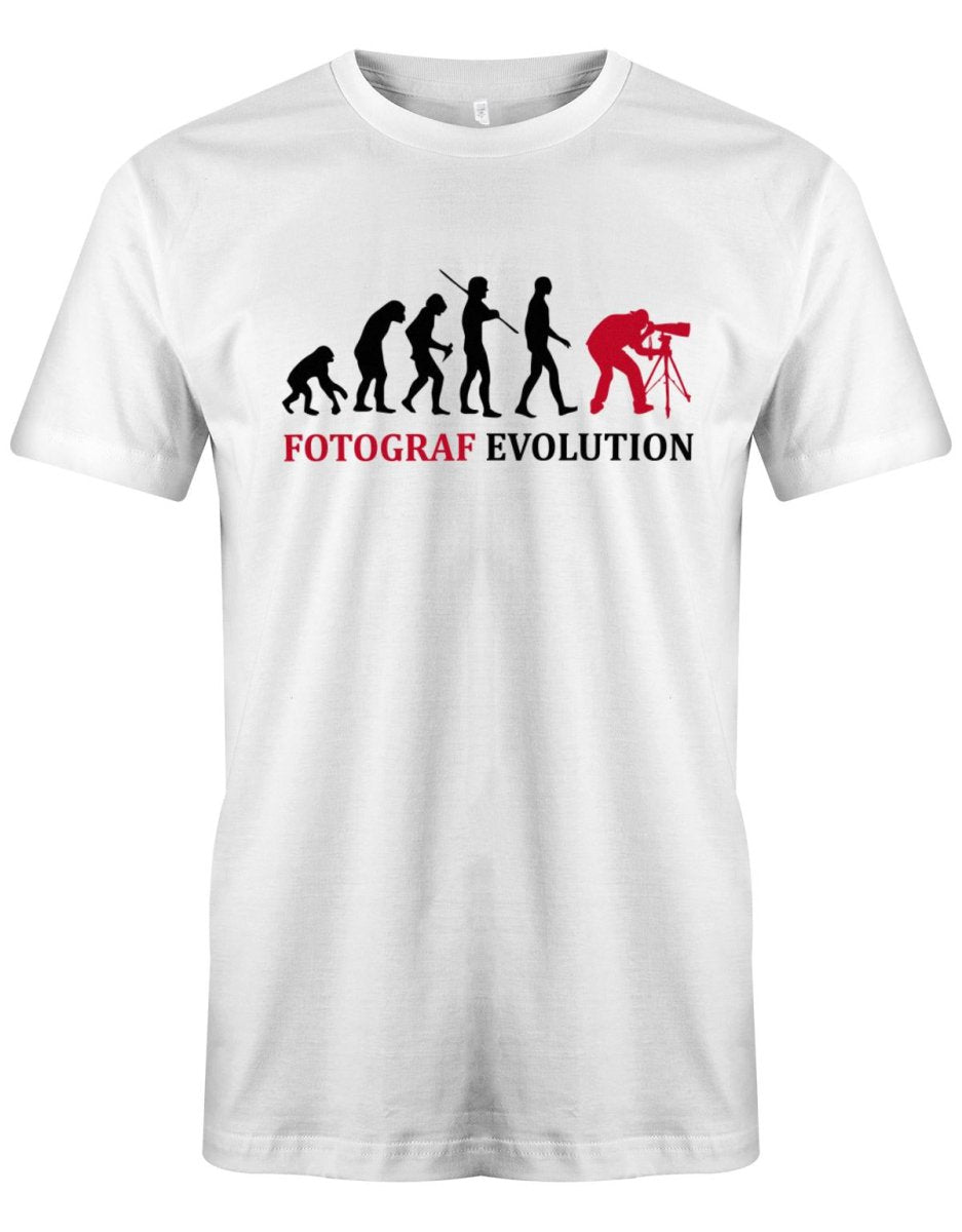 Fotograf Evolution - Fotografen - Herren T-Shirt - T-Shirt bedrucken mit lustigen Sprüchen bei - myShirtStore