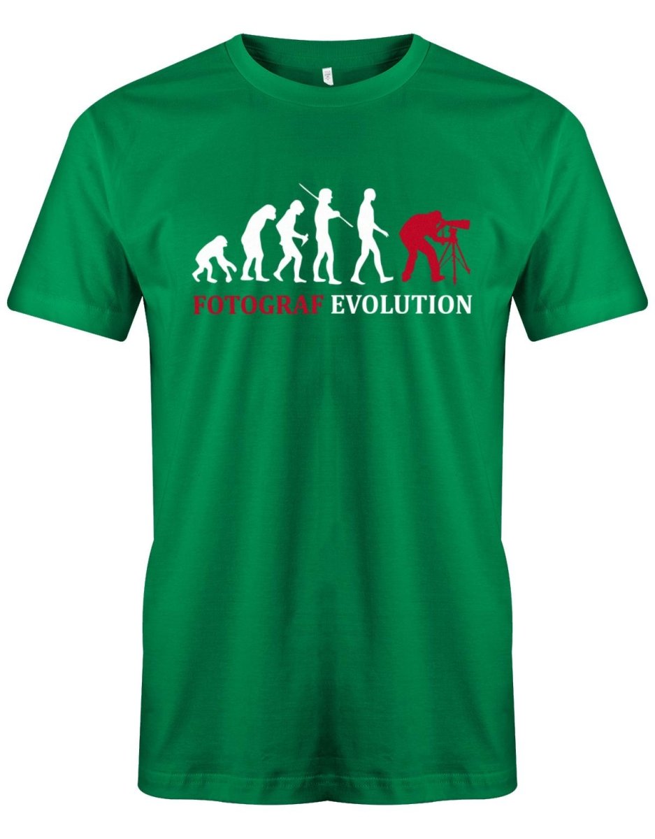 Fotograf Evolution - Fotografen - Herren T-Shirt - T-Shirt bedrucken mit lustigen Sprüchen bei - myShirtStore