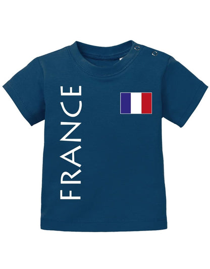 France - Flagge - EM WM - Frankreich - Fan - Baby T-Shirt - T-Shirt bedrucken mit lustigen Sprüchen bei - myShirtStore