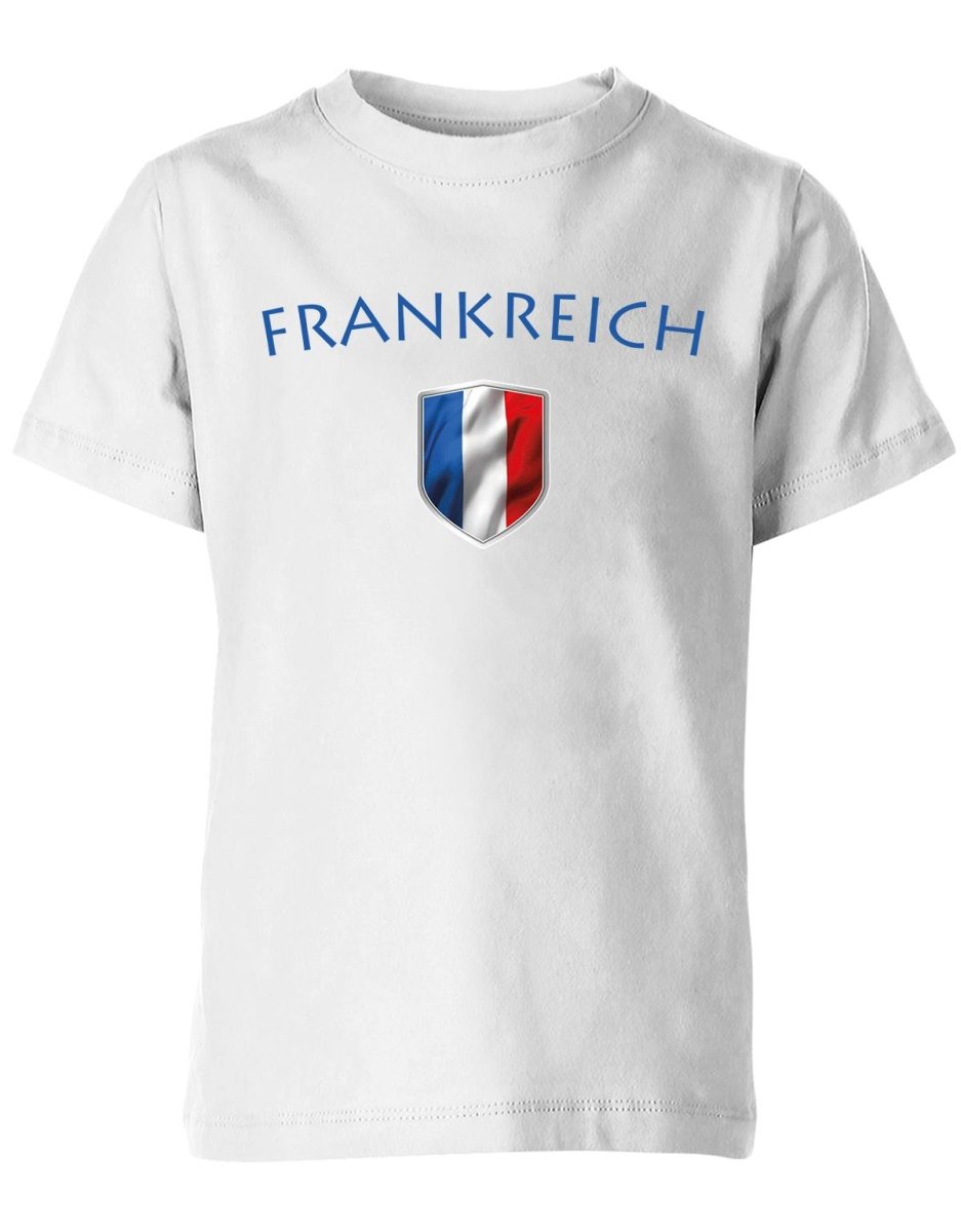 Frankreich - Fan T-Shirt EM WM Wappen - France - Kinder T-Shirt - T-Shirt bedrucken mit lustigen Sprüchen bei - myShirtStore