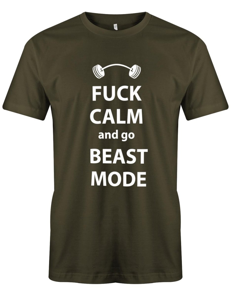 Fuck Calm and go beast Mode - Bodybuilding - Herren T-Shirt - T-Shirt bedrucken mit lustigen Sprüchen bei - myShirtStore