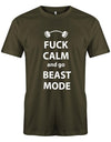 Fuck Calm and go beast Mode - Bodybuilding - Herren T-Shirt - T-Shirt bedrucken mit lustigen Sprüchen bei - myShirtStore