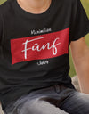 Fünf Jahre Mit Wunschname 5 Geburtstag Kinder T-Shirt - T-Shirt bedrucken mit lustigen Sprüchen bei - myShirtStore