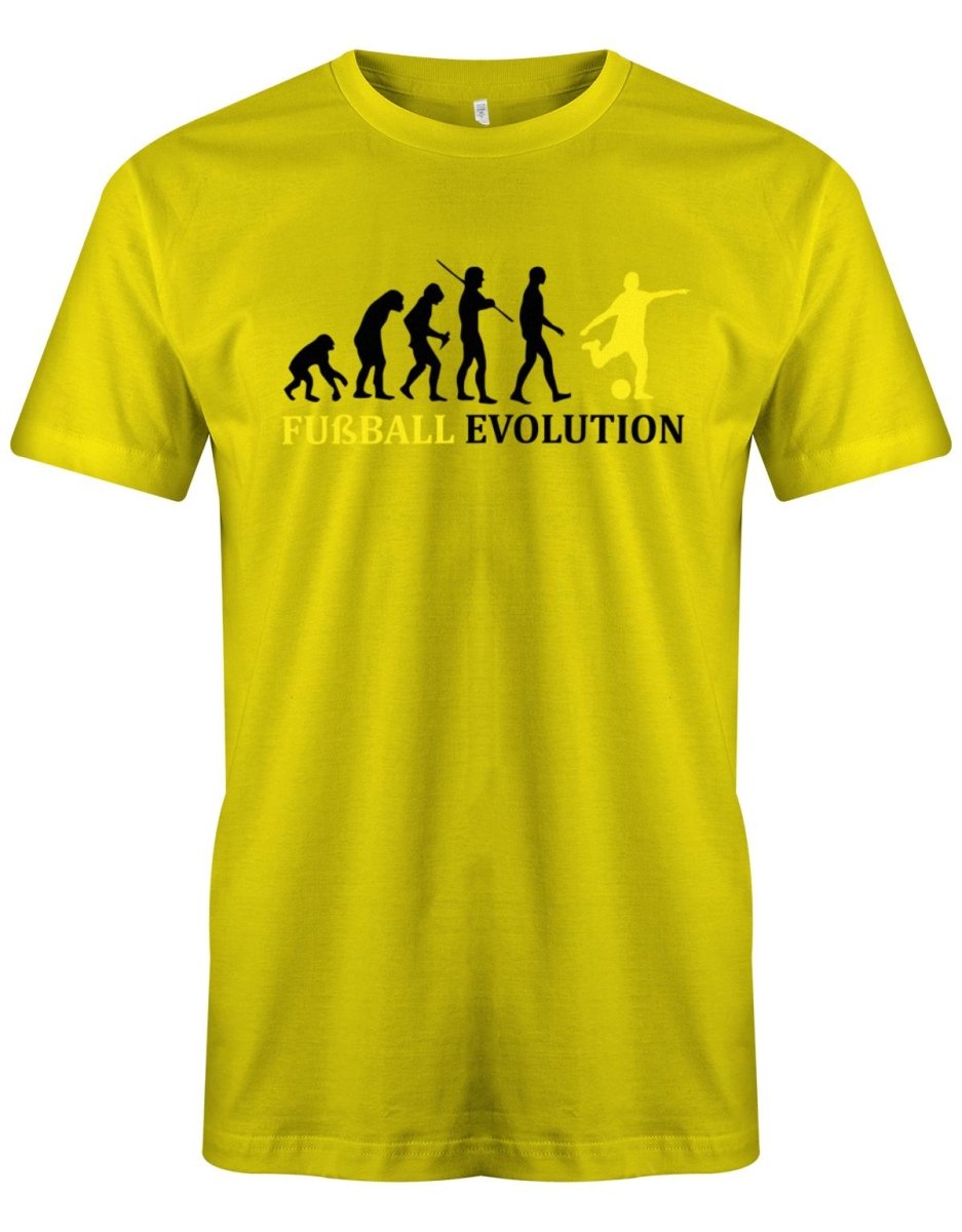 Fußball Evolution - Fußballer - Herren T-Shirt - T-Shirt bedrucken mit lustigen Sprüchen bei - myShirtStore