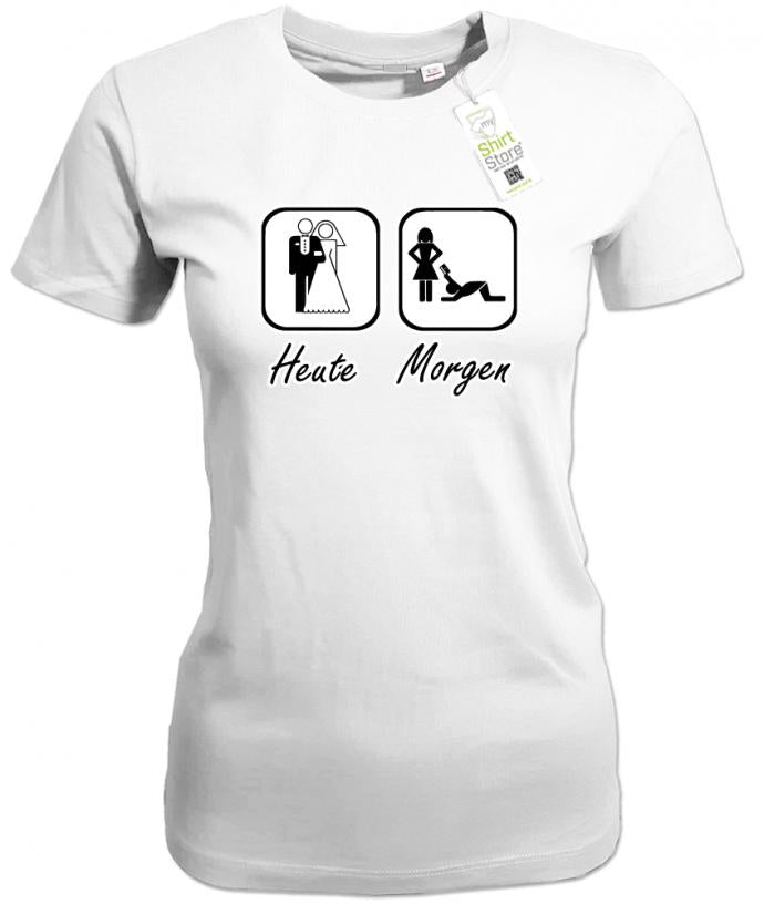 Game Over - Heute Morgen - Junggesellinnenabschied - Damen T-Shirt - T-Shirt bedrucken mit lustigen Sprüchen bei - myShirtStore