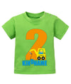 Geburtstag Shirt 2 - Bagger Zwei mit Wunschname - Jungen und Mädchen - Baby T-Shirt - T-Shirt bedrucken mit lustigen Sprüchen bei - myShirtStore