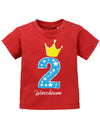 Geburtstag Shirt 2 - Mit Sternchen und Krone - Jungen und Mädchen - Baby T-Shirt - T-Shirt bedrucken mit lustigen Sprüchen bei - myShirtStore