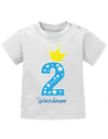 Geburtstag Shirt 2 - Mit Sternchen und Krone - Jungen und Mädchen - Baby T-Shirt - T-Shirt bedrucken mit lustigen Sprüchen bei - myShirtStore