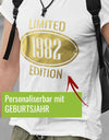 Geburtstag Tshirt für Männer Limited Edition in Gold mit Geburtsjahr - T-Shirt bedrucken mit lustigen Sprüchen bei - myShirtStore