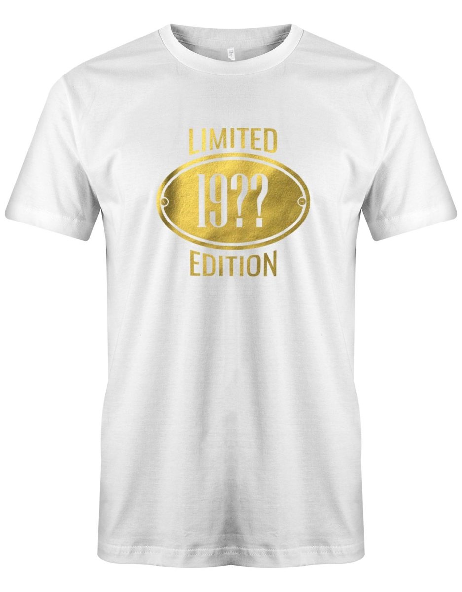 Geburtstag Tshirt für Männer Limited Edition in Gold mit Geburtsjahr - T-Shirt bedrucken mit lustigen Sprüchen bei - myShirtStore