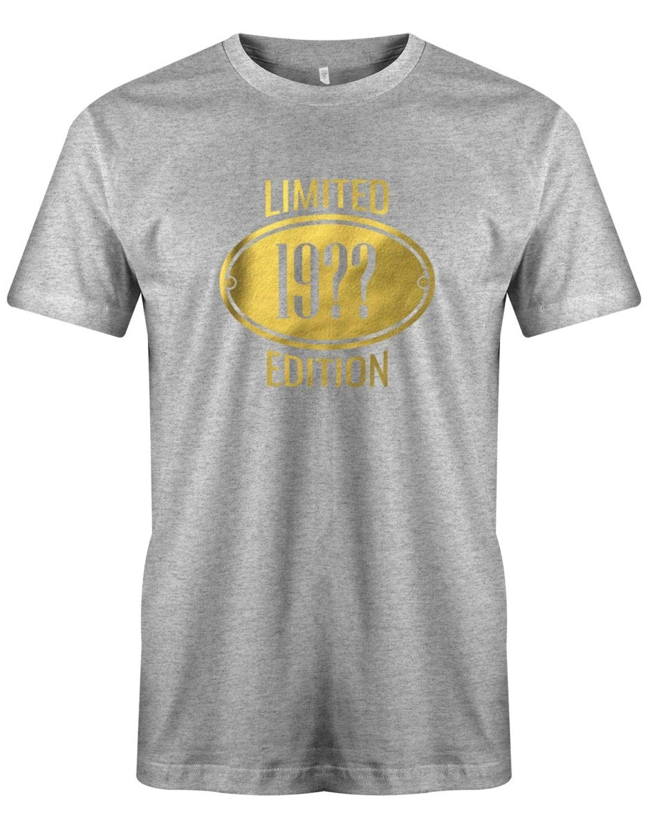 Geburtstag Tshirt für Männer Limited Edition in Gold mit Geburtsjahr - T-Shirt bedrucken mit lustigen Sprüchen bei - myShirtStore