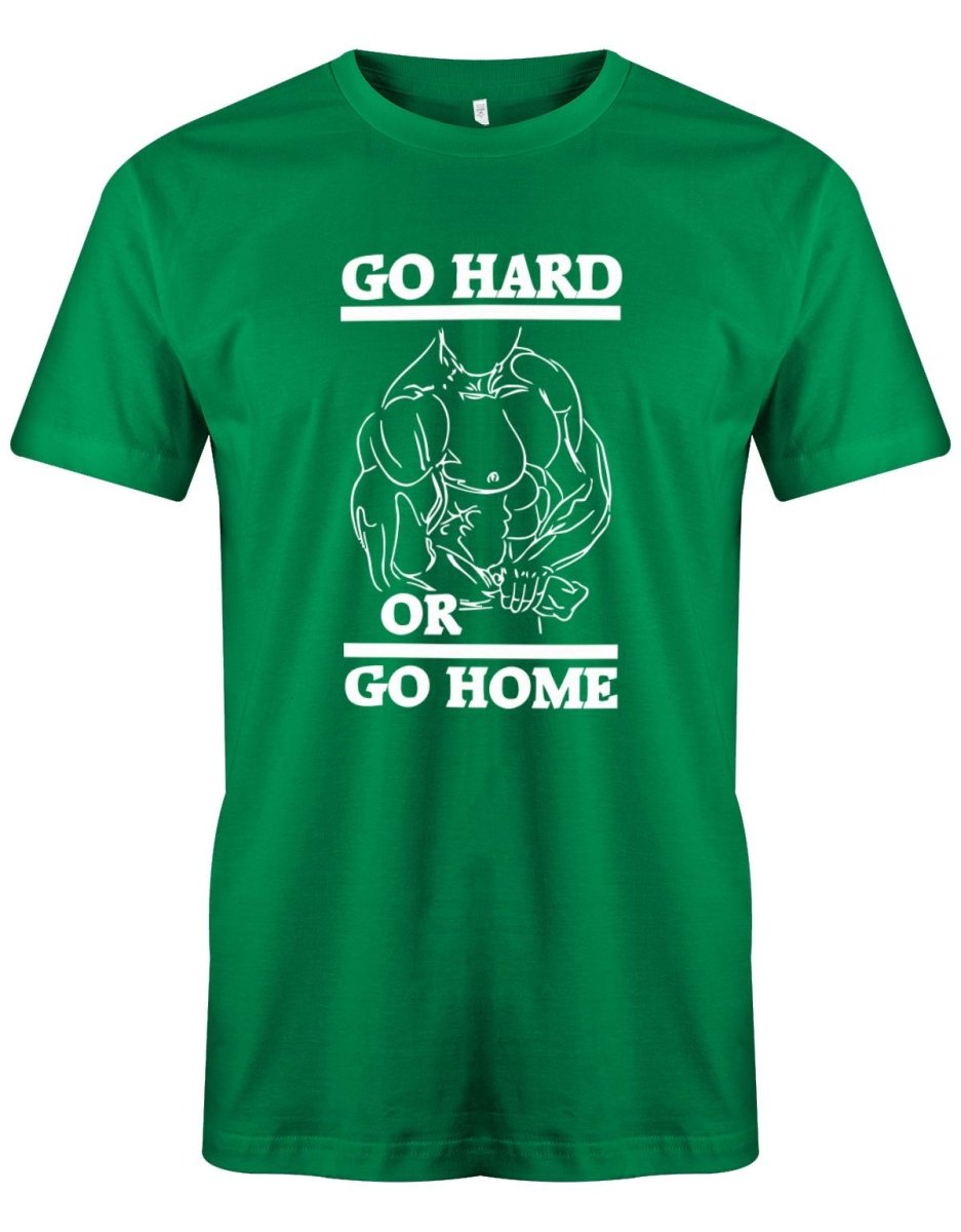 Go Hard or Go Home - Bodybuilding - Herren T-Shirt - T-Shirt bedrucken mit lustigen Sprüchen bei - myShirtStore