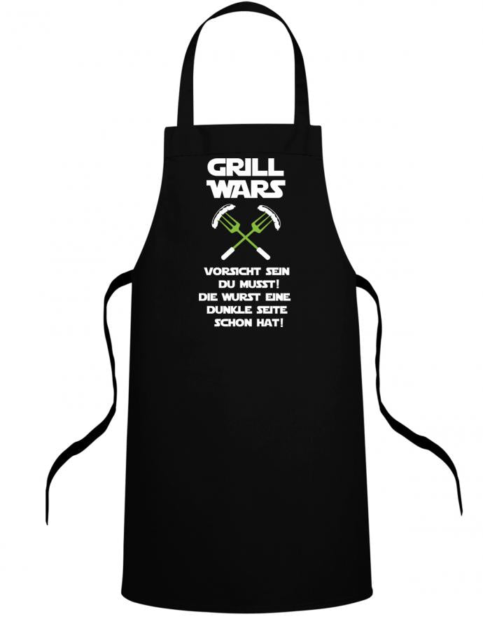 Grill Wars Schürze Vorsicht sein du musst Dunkle Seite schon hat - T-Shirt bedrucken mit lustigen Sprüchen bei - myShirtStore