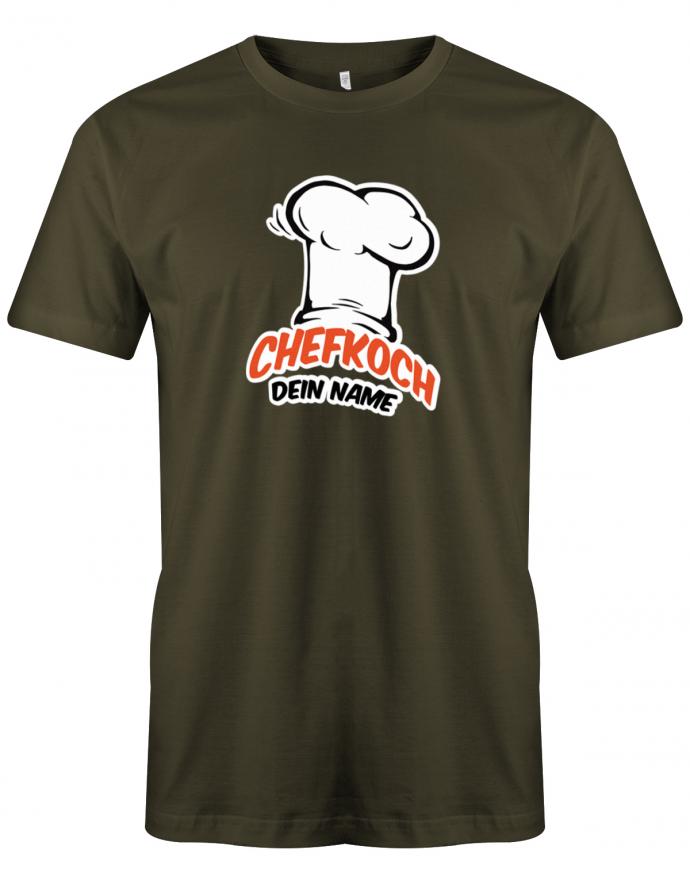 Griller Koch Tshirt - Chefkoch Mütze mit Wunschname personalisiert - T-Shirt bedrucken mit lustigen Sprüchen bei - myShirtStore