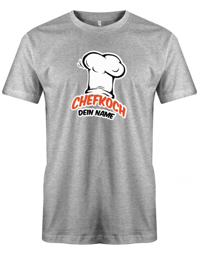 Griller Koch Tshirt - Chefkoch Mütze mit Wunschname personalisiert - T-Shirt bedrucken mit lustigen Sprüchen bei - myShirtStore