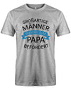 Großartige Männer werden zum Papa befördert - Werdender Papa Shirt Herren - T-Shirt bedrucken mit lustigen Sprüchen bei - myShirtStore