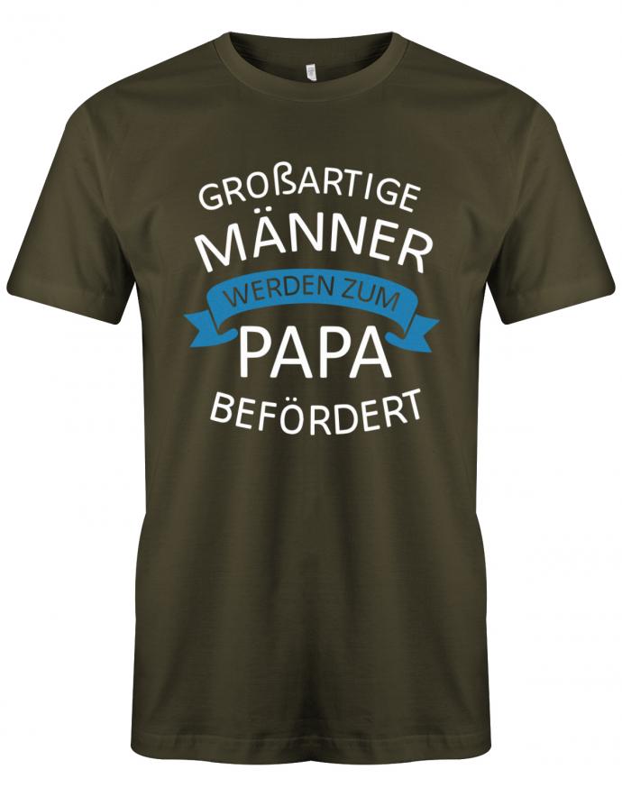 Großartige Männer werden zum Papa befördert - Werdender Papa Shirt Herren - T-Shirt bedrucken mit lustigen Sprüchen bei - myShirtStore