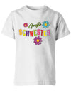 Große Schwester - Blumen - Kinder T-Shirt - T-Shirt bedrucken mit lustigen Sprüchen bei - myShirtStore