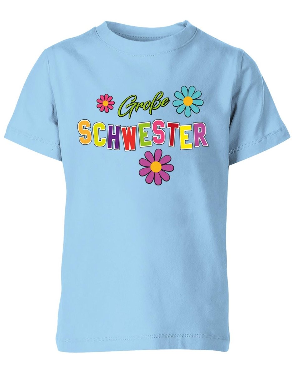 Große Schwester - Blumen - Kinder T-Shirt - T-Shirt bedrucken mit lustigen Sprüchen bei - myShirtStore