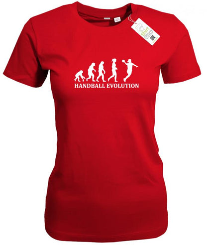 Handball Evolution - Handballerin - Damen T-Shirt - T-Shirt bedrucken mit lustigen Sprüchen bei - myShirtStore