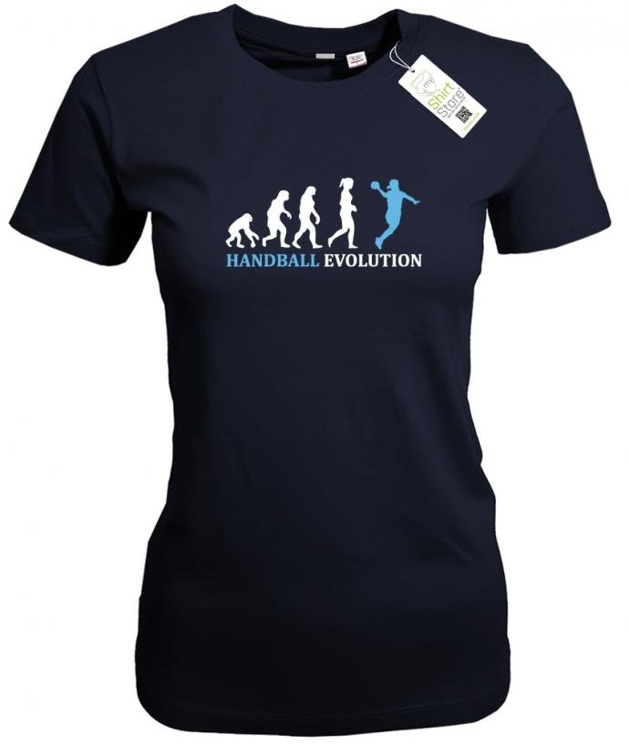 Handball Evolution - Handballerin - Damen T-Shirt - T-Shirt bedrucken mit lustigen Sprüchen bei - myShirtStore