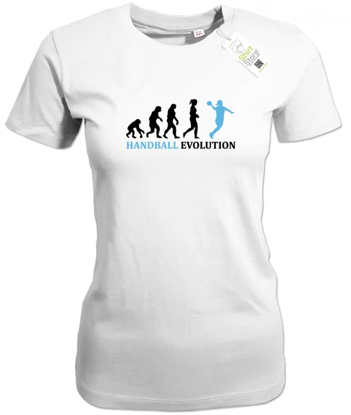 Handball Evolution - Handballerin - Damen T-Shirt - T-Shirt bedrucken mit lustigen Sprüchen bei - myShirtStore