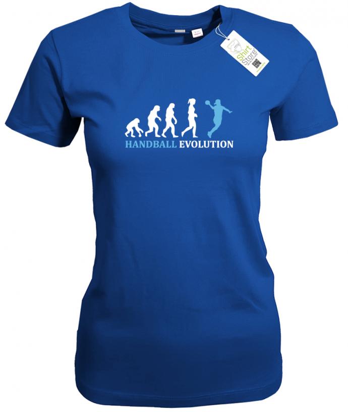 Handball Evolution - Handballerin - Damen T-Shirt - T-Shirt bedrucken mit lustigen Sprüchen bei - myShirtStore