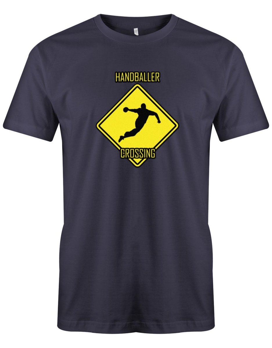 Handballer Crossing - Herren T-Shirt - T-Shirt bedrucken mit lustigen Sprüchen bei - myShirtStore