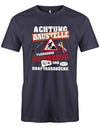 Handwerker Achtung Baustelle fliegendes Werkzeug und Kraftausdrücke - Herren T-Shirt - T-Shirt bedrucken mit lustigen Sprüchen bei - myShirtStore