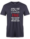 Hau ab ich habe eine verrückte Frau - Herren T-Shirt - T-Shirt bedrucken mit lustigen Sprüchen bei - myShirtStore