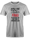 Hau ab ich habe eine verrückte Frau - Herren T-Shirt - T-Shirt bedrucken mit lustigen Sprüchen bei - myShirtStore