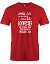 Hau ab ich habe eine verrückte Schwester - keine Angst sie einzusetzen - Herren T-Shirt - T-Shirt bedrucken mit lustigen Sprüchen bei - myShirtStore