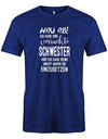 Hau ab ich habe eine verrückte Schwester - keine Angst sie einzusetzen - Herren T-Shirt - T-Shirt bedrucken mit lustigen Sprüchen bei - myShirtStore