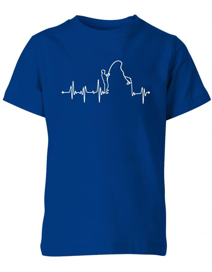 Herzschlag Angeln - EKG - Angler - Kinder T-Shirt - T-Shirt bedrucken mit lustigen Sprüchen bei - myShirtStore