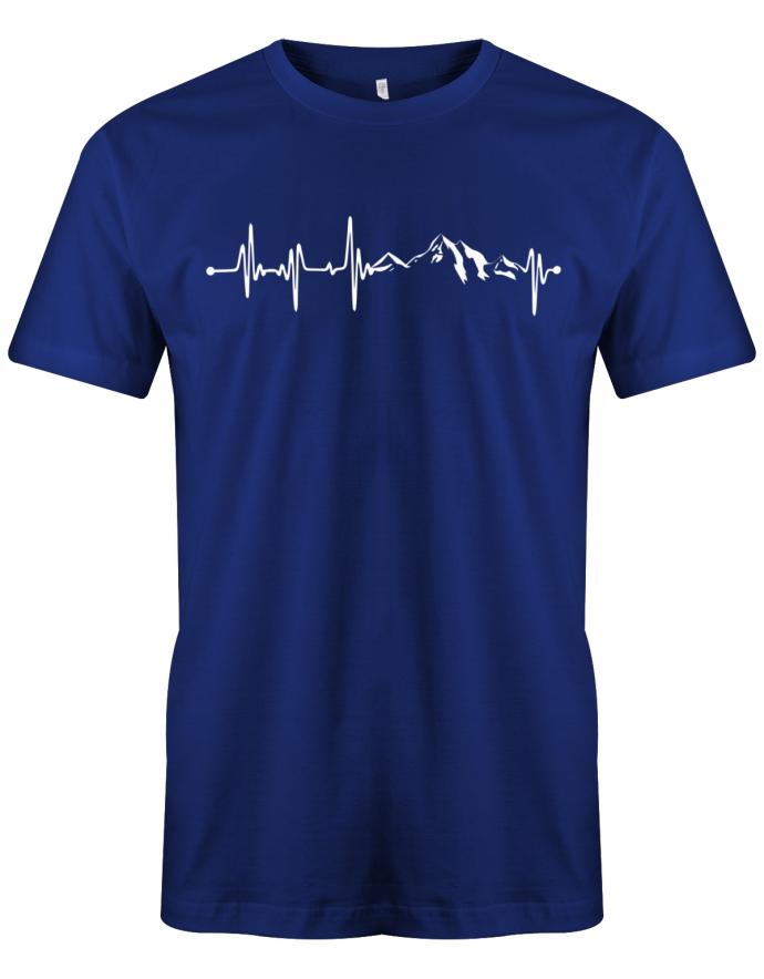 Herzschlag Berge - EKG - Herren T-Shirt - T-Shirt bedrucken mit lustigen Sprüchen bei - myShirtStore