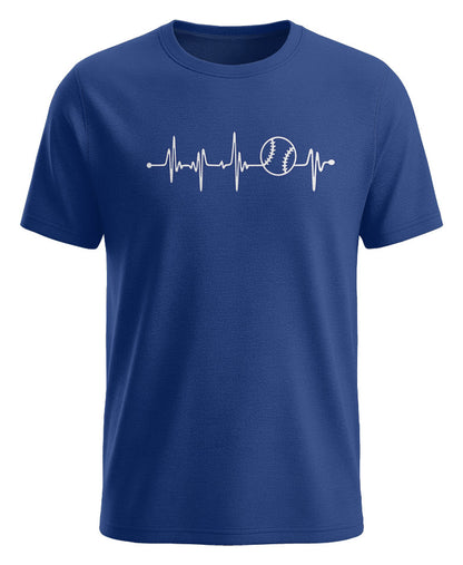 Herzschlag Baseball EKG - Baseballer - Herren T-Shirt royalblau