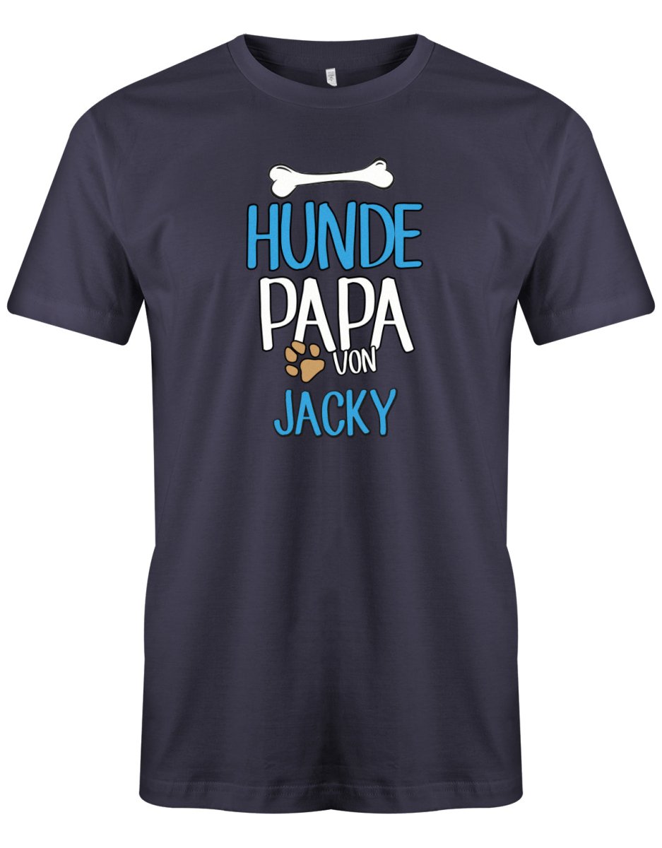 Hunde Papa Shirt mit Namen vom Hund - Männer - T-Shirt bedrucken mit lustigen Sprüchen bei - myShirtStore