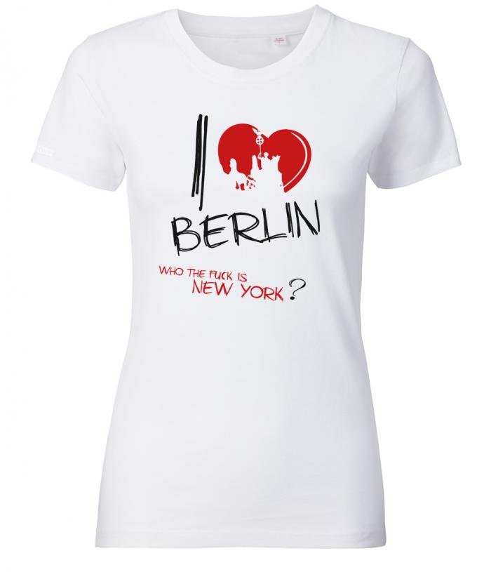 I Love Berlin - Wahrzeichen - who the fuck is NY - Damen T-Shirt - T-Shirt bedrucken mit lustigen Sprüchen bei - myShirtStore