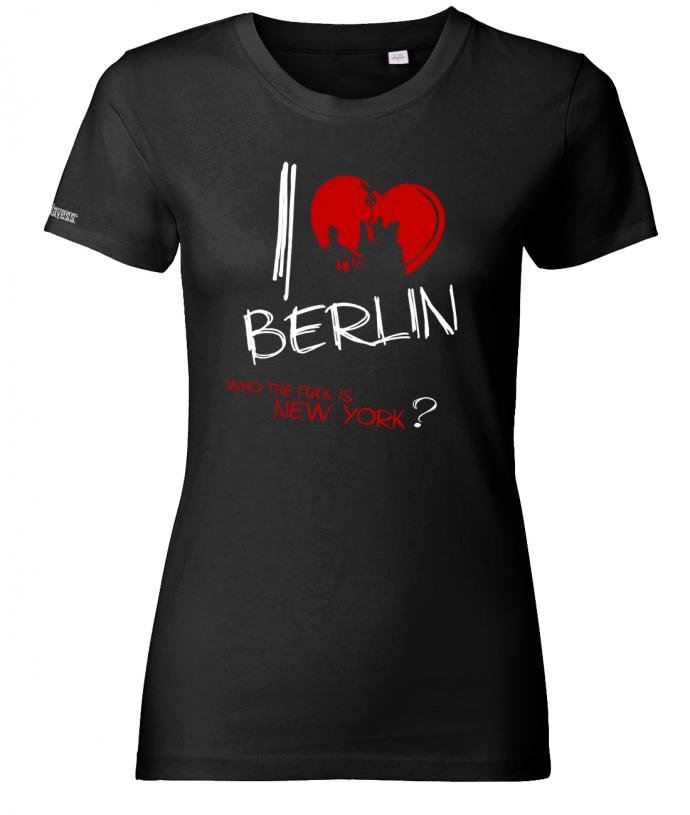 I Love Berlin - Wahrzeichen - who the fuck is NY - Damen T-Shirt - T-Shirt bedrucken mit lustigen Sprüchen bei - myShirtStore