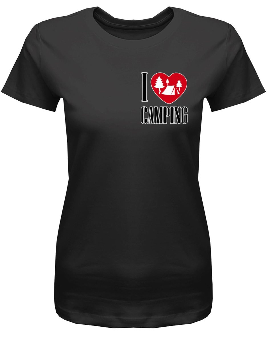 I Love Camping - Damen T-Shirt - T-Shirt bedrucken mit lustigen Sprüchen bei - myShirtStore