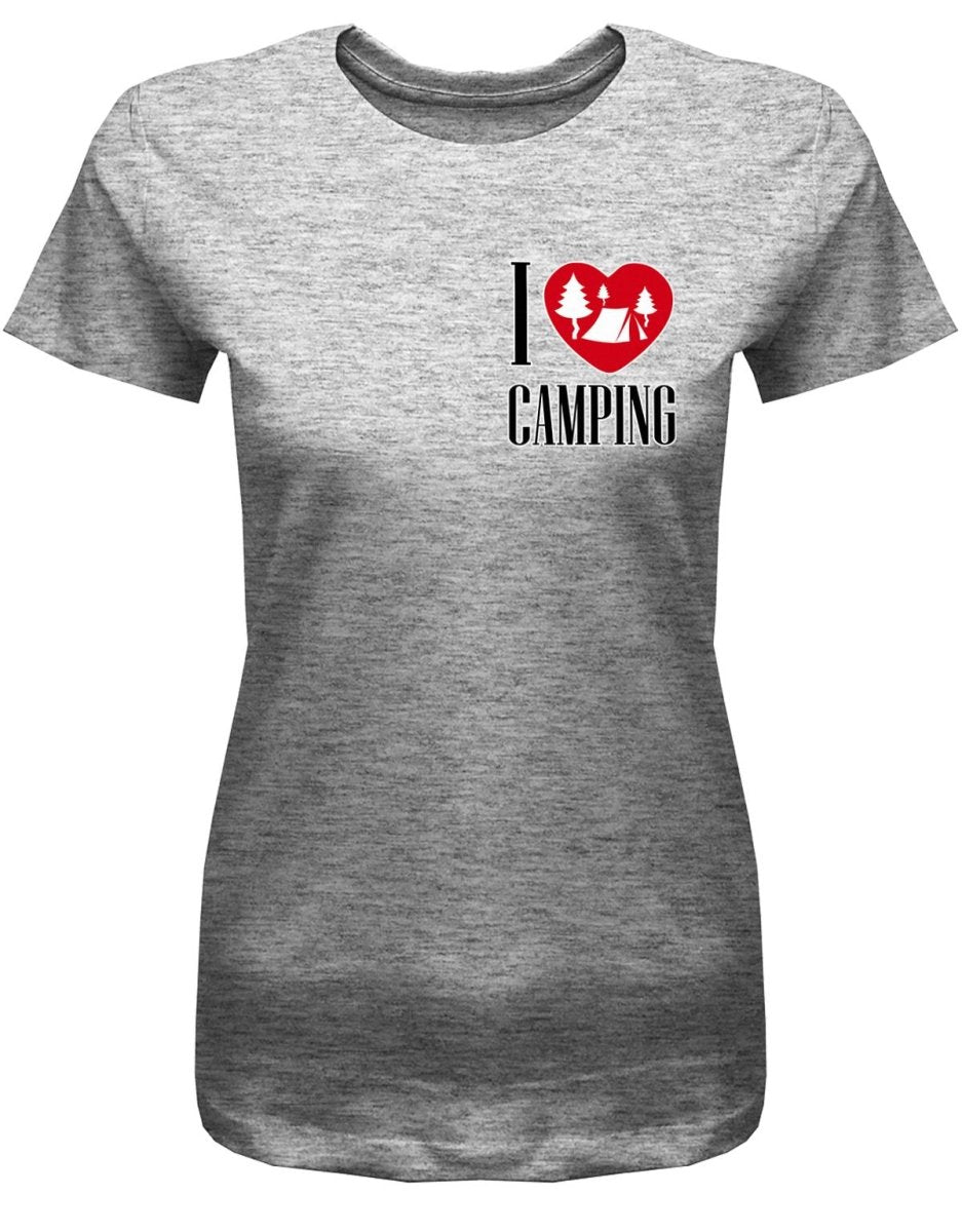 I Love Camping - Damen T-Shirt - T-Shirt bedrucken mit lustigen Sprüchen bei - myShirtStore