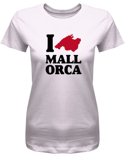 I Love Mallorca - Landkarte - Damen T-Shirt - T-Shirt bedrucken mit lustigen Sprüchen bei - myShirtStore