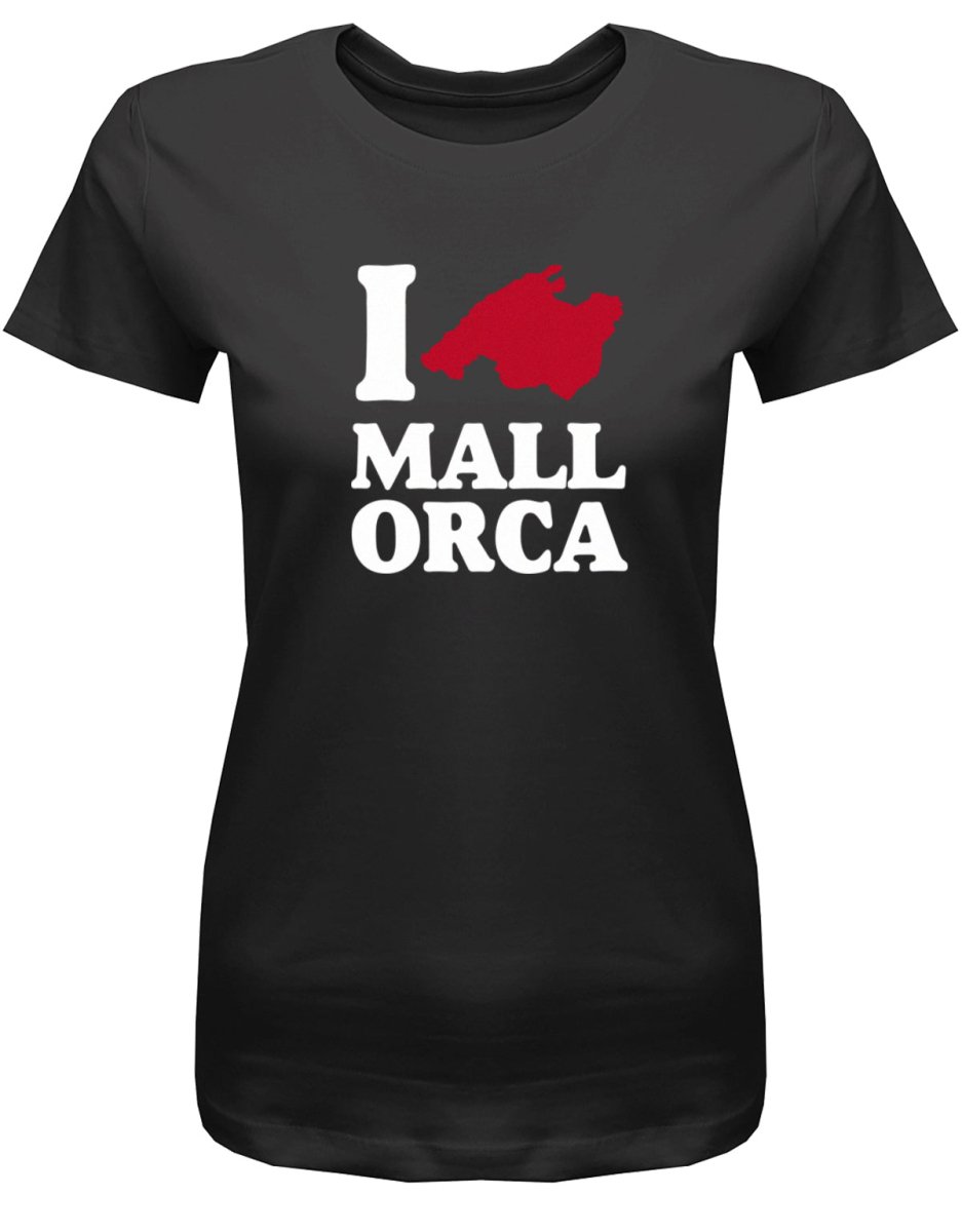 I Love Mallorca - Landkarte - Damen T-Shirt - T-Shirt bedrucken mit lustigen Sprüchen bei - myShirtStore