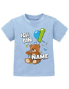 Ich bin 1 - Teddy mit Luftballon - Erster Geburtstag - Personaliert mit Name Baby Shirt - T-Shirt bedrucken mit lustigen Sprüchen bei - myShirtStore