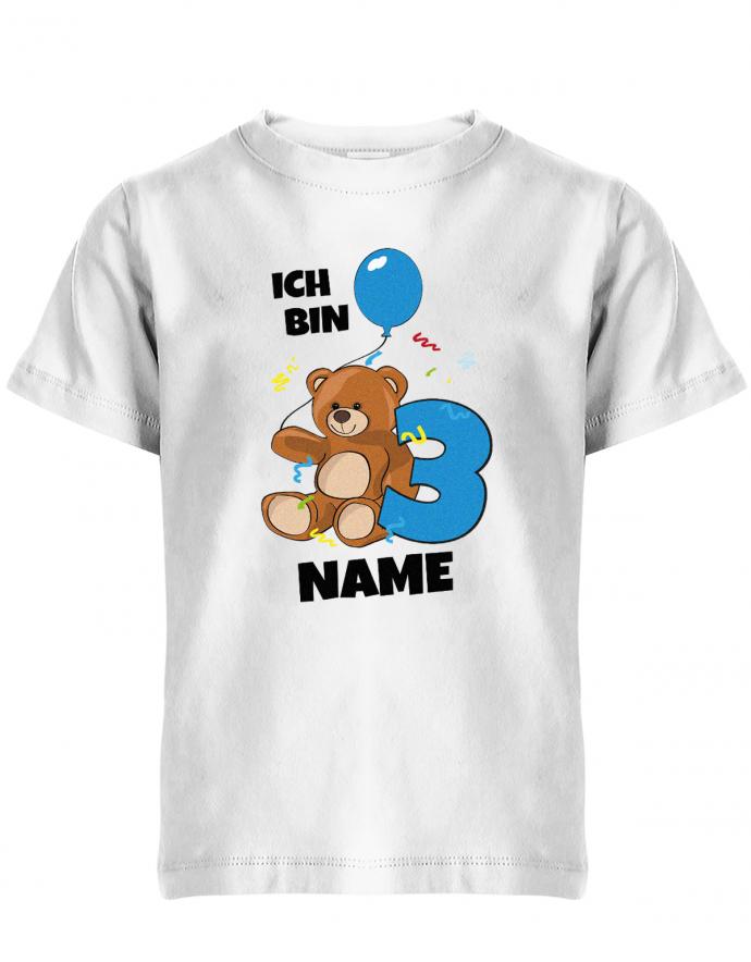 Ich bin 3 Teddybär mit Wunschname Junge - Kinder T-Shirt - T-Shirt bedrucken mit lustigen Sprüchen bei - myShirtStore