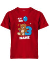 Ich bin 3 Teddybär mit Wunschname Junge - Kinder T-Shirt - T-Shirt bedrucken mit lustigen Sprüchen bei - myShirtStore