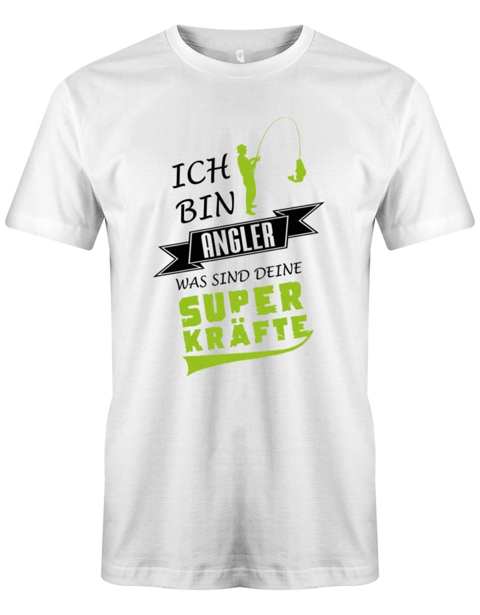 Ich bin Angler - was sind deine Superkräfte?! - Herren T-Shirt - T-Shirt bedrucken mit lustigen Sprüchen bei - myShirtStore