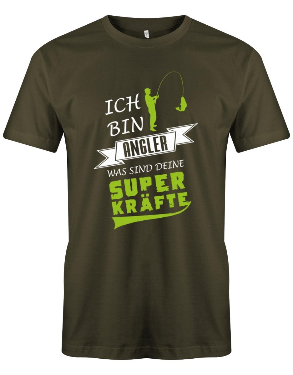 Ich bin Angler - was sind deine Superkräfte?! - Herren T-Shirt - T-Shirt bedrucken mit lustigen Sprüchen bei - myShirtStore