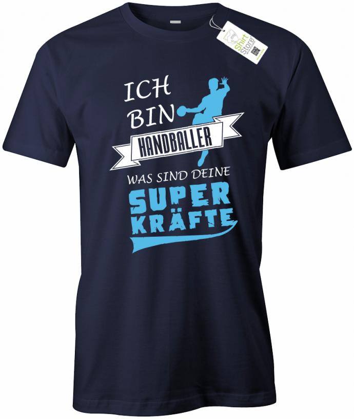 Ich bin Handballer - was sind deine Superkräfte ?! - Herren T-Shirt - T-Shirt bedrucken mit lustigen Sprüchen bei - myShirtStore