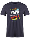 Ich bin Papa was sind deine Superkräfte - Papa Held Shirt Herren - T-Shirt bedrucken mit lustigen Sprüchen bei - myShirtStore